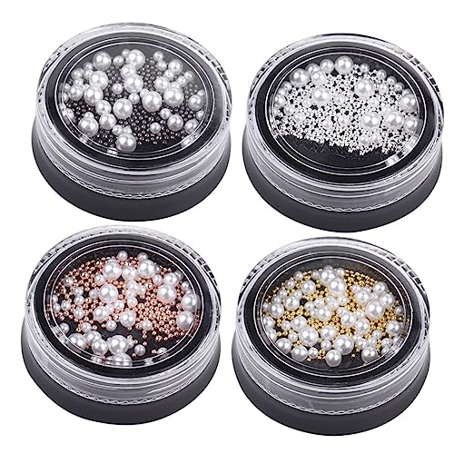 SKISUNO Nail Art Perlen Imitation Perlen Stahlperlen für Maniküre DIY Zubehör für Nageldesign SKISUNO Nail Art Perlen Imitation Perlen Stahlperlen für Maniküre DIY Zubehör für Nageldesign von SKISUNO