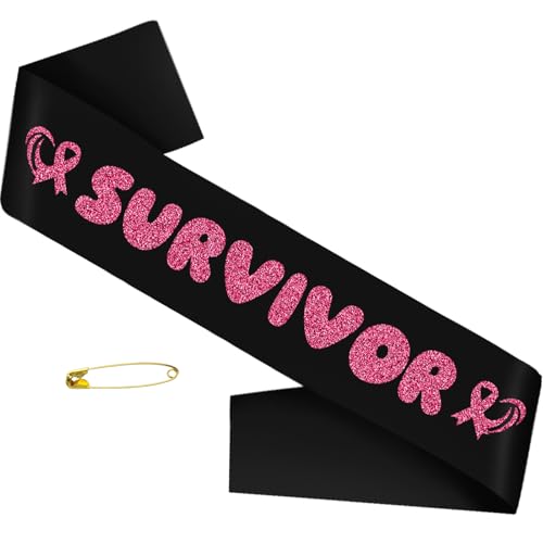 SKJIAYEE 2025 Brustkrebs-Survivor-Schärpe, Schwarz und Hot Pink Survivor Warrior/Fighter Schärpe für Krebsspaziergänge oder Spendenaktionen, inspirierendes Bewusstseinszubehör, Ermutigungsgeschenk SKJIAYEE 2025 Brustkrebs-Survivor-Schärpe, Schwarz und Hot Pink Survivor Warrior/Fighter Schärpe für Krebsspaziergänge oder Spendenaktionen, inspirierendes Bewusstseinszubehör, Ermutigungsgeschenk von SKJIAYEE