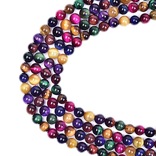 10 mm, 38 Stück, mehrfarbig, AAA, Tigerauge, lose, natürliche Steinperlen, glatte Perlen, Lieferant von Edelsteinen für die Herstellung von Schmuck, Halsketten und Armbändern, 15,5 Zoll 10 mm, 38 Stück, mehrfarbig, AAA, Tigerauge, lose, natürliche Steinperlen, glatte Perlen, Lieferant von Edelsteinen für die Herstellung von Schmuck, Halsketten und Armbändern, 15,5 Zoll von SKKIKHYBPO