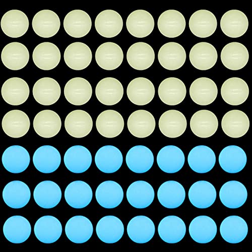 100 Stück 10 mm leuchtend blaue solarbetriebene Edelsteine rund lose Perlen im Dunkeln wachsen DIY Charm glatte Perlen für Armbänder, Halsketten, Ohrringe, Schmuckherstellung von SKKIKHYBPO