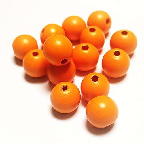 100 Stück 20 mm orangefarbene Holzperlen, unlackiert, runde Abstandshalter, Holzperlen für Bastelarbeiten, Girlanden, Bauernhaus-Dekor, Schmuck, Armband, Halskette, Weihnachtsfeiertagsdekoration 100 Stück 20 mm orangefarbene Holzperlen, unlackiert, runde Abstandshalter, Holzperlen für Bastelarbeiten, Girlanden, Bauernhaus-Dekor, Schmuck, Armband, Halskette, Weihnachtsfeiertagsdekoration von SKKIKHYBPO