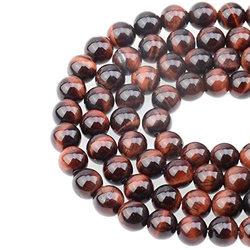 100 Stück 8 mm natürliche rote Tigerauge-Edelsteine, rund, lose Perlen für Schmuckherstellung, mit Kristall-Stretchschnur 100 Stück 8 mm natürliche rote Tigerauge-Edelsteine, rund, lose Perlen für Schmuckherstellung, mit Kristall-Stretchschnur von SKKIKHYBPO
