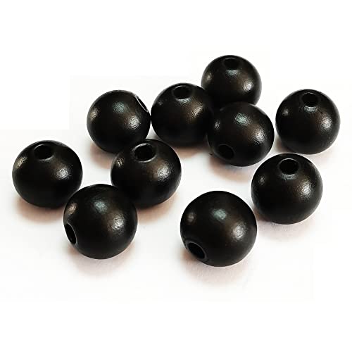 100 Stück schwarze Holzperlen, 20 mm, unlackiert, runde Abstandshalter, Holzperlen für Bastelarbeiten, Girlanden, Bauernhaus-Dekor, Schmuck, Armband, Halskette, Weihnachtsfeiertagsdekoration 100 Stück schwarze Holzperlen, 20 mm, unlackiert, runde Abstandshalter, Holzperlen für Bastelarbeiten, Girlanden, Bauernhaus-Dekor, Schmuck, Armband, Halskette, Weihnachtsfeiertagsdekoration von SKKIKHYBPO