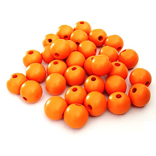150 Stück orangefarbene Holzperlen, unlackiert, runde Abstandshalter, Holzperlen für Bastelarbeiten, Girlanden, Bauernhaus-Dekoration, Schmuckarmband, Halskette, Weihnachtsdekoration, 150 Stück 150 Stück orangefarbene Holzperlen, unlackiert, runde Abstandshalter, Holzperlen für Bastelarbeiten, Girlanden, Bauernhaus-Dekoration, Schmuckarmband, Halskette, Weihnachtsdekoration, 150 Stück von SKKIKHYBPO