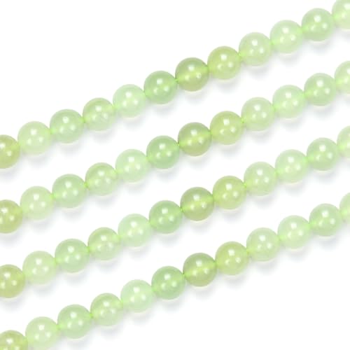 2 Stränge, natürlicher Jade-Stein, Serpentin, Heilstein, 10 mm, runde lose Perlen, Abstandshalter (68–72 Stück) für Bastelarbeiten, Schmuckherstellung, GF11–10 von SKKIKHYBPO