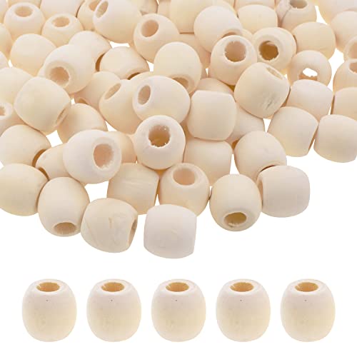 200 unverarbeitete Holzperlen mit großem Loch, für Makramee, DIY, Schmuck, Zöpfe, Dreadlock-Haarperlen 200 unverarbeitete Holzperlen mit großem Loch, für Makramee, DIY, Schmuck, Zöpfe, Dreadlock-Haarperlen von SKKIKHYBPO