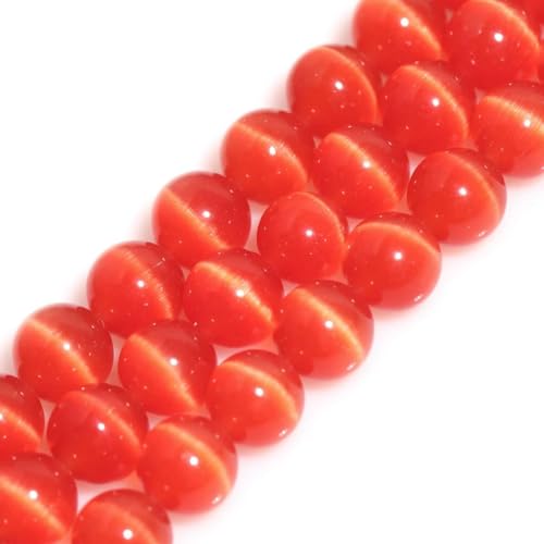 35 Stück 10 mm orange-rote Katzenaugen-Perlen, rund, lose Edelsteine für Schmuckherstellung, 38,1 cm 35 Stück 10 mm orange-rote Katzenaugen-Perlen, rund, lose Edelsteine für Schmuckherstellung, 38,1 cm von SKKIKHYBPO