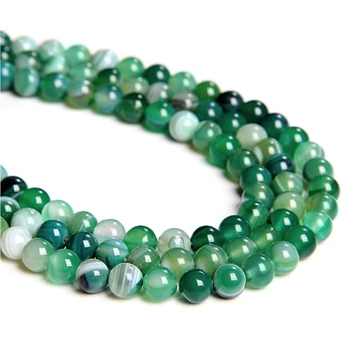 38 Stück 10 mm natürlicher grün gestreifter Achat rund glatt lose Abstandshalter Perlen Lochgröße 1 mm Edelstein Energieheilung DIY Perlen für Armband Halskette Schmuckherstellung 38 Stück 10 mm natürlicher grün gestreifter Achat rund glatt lose Abstandshalter Perlen Lochgröße 1 mm Edelstein Energieheilung DIY Perlen für Armband Halskette Schmuckherstellung von SKKIKHYBPO
