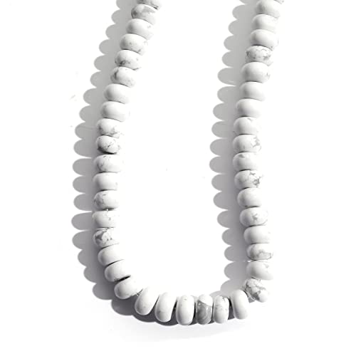 5 x 8 mm natürliche Rondelle-Steinperlen, Howlith, Halbedelstein, Abakus-Perlen, handgefertigt, Edelstein für Schmuckherstellung, DIY-Armband, Halskette 5 x 8 mm natürliche Rondelle-Steinperlen, Howlith, Halbedelstein, Abakus-Perlen, handgefertigt, Edelstein für Schmuckherstellung, DIY-Armband, Halskette von SKKIKHYBPO