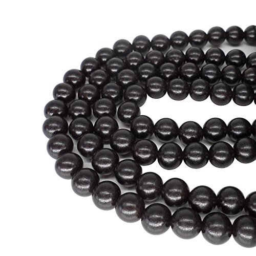 500 Stück 8 mm wunderschöne, natürliche, runde polierte Palisanderperlen für Schmuckherstellung, DIY, Handarbeit von SKKIKHYBPO