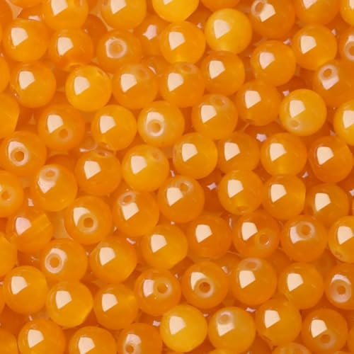 500 gelbe Kristallglasperlen für Ohrringe, Halsketten, Armbänder, runde Kristallperlen zur Herstellung von Armbändern, Bastelsets zum Basteln (Gelb-Orange) von SKKIKHYBPO