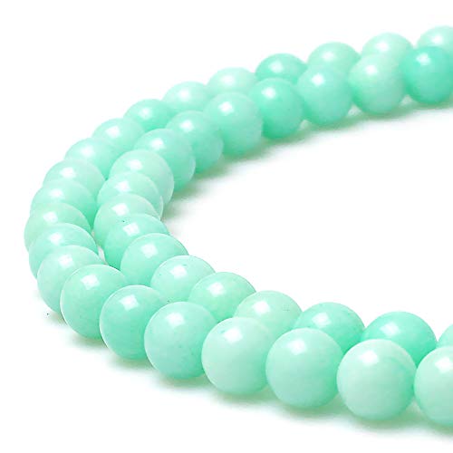 5A Himmelblaue Jade-Edelsteine, lose, runde Perlen, Abstandshalter für Schmuckherstellung (12 mm) von SKKIKHYBPO