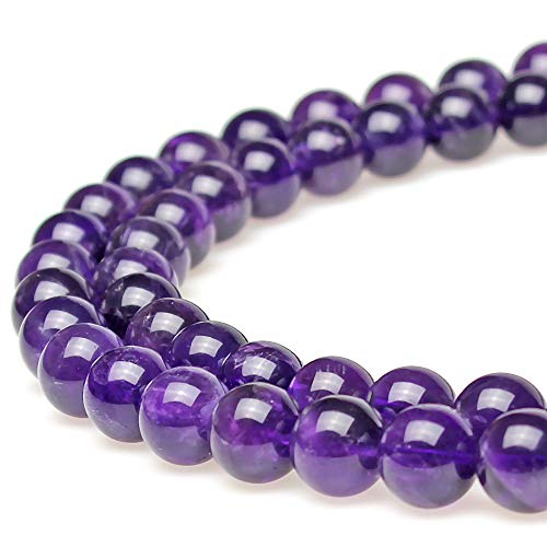 5A natürlicher südafrikanischer Amethyst-Edelstein, runde Steinperlen für Schmuckherstellung, DIY, Armband, Halskette (12 mm) von SKKIKHYBPO