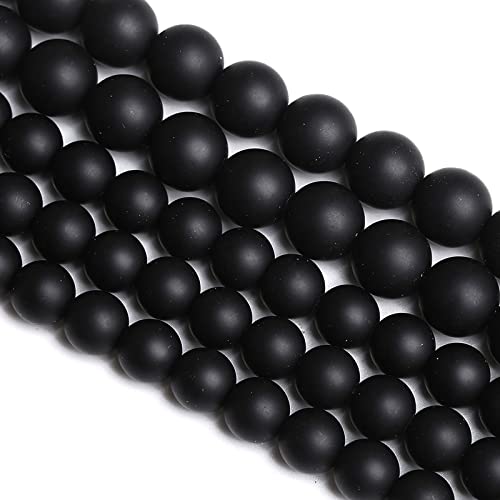 6 mm, 60 Stück Natursteine, mattschwarzer Achat, lose Perlen für Schmuckherstellung, DIY, Armband, Halskette 6 mm, 60 Stück Natursteine, mattschwarzer Achat, lose Perlen für Schmuckherstellung, DIY, Armband, Halskette von SKKIKHYBPO