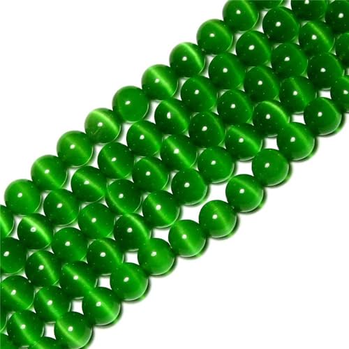 60 Stück 6 mm dunkelgrüne Katzenaugen-Perlen, rund, lose Edelsteine zur Schmuckherstellung, 38,1 cm 60 Stück 6 mm dunkelgrüne Katzenaugen-Perlen, rund, lose Edelsteine zur Schmuckherstellung, 38,1 cm von SKKIKHYBPO