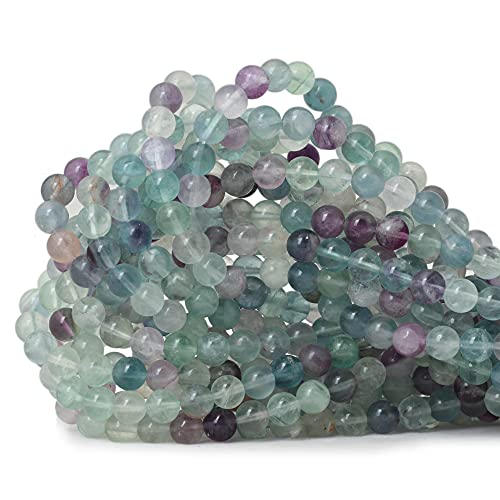 60 Stück natürliche bunte Fluorit-Edelsteine, rund, lose Perlen für Schmuckherstellung, DIY, 1 Strang, 38,1 cm 60 Stück natürliche bunte Fluorit-Edelsteine, rund, lose Perlen für Schmuckherstellung, DIY, 1 Strang, 38,1 cm von SKKIKHYBPO