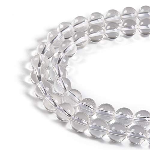 90 Stück 4 mm natürliche klare Quarzkristalle, Edelstein, runde Abstandshalter, lose Steinperlen zur Schmuckherstellung, 39,4 cm, 1 Strang 90 Stück 4 mm natürliche klare Quarzkristalle, Edelstein, runde Abstandshalter, lose Steinperlen zur Schmuckherstellung, 39,4 cm, 1 Strang von SKKIKHYBPO