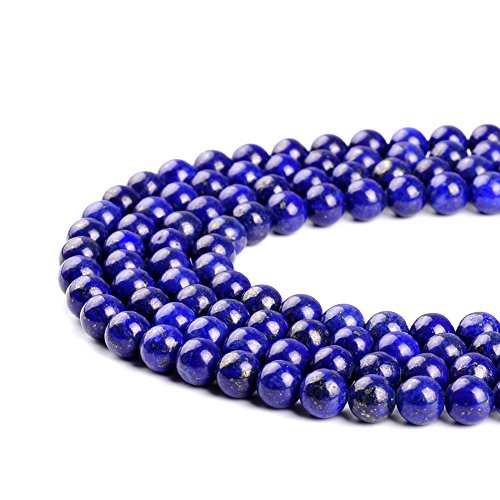 AAA Natürlicher tiefblauer Lapislazuli-Edelstein, runde lose Perlen, 2 mm, 3 mm, 4 mm, 6 mm, 8 mm, 10 mm, 12 mm (20 mm) von SKKIKHYBPO