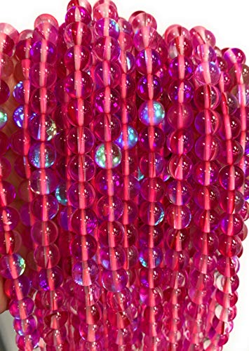 Aura-Kristall-Meerjungfrau-Glasperlen, 6 mm, 8 mm, 10 mm, 12 mm Strang, Fuchsia, 12 mm Aura-Kristall-Meerjungfrau-Glasperlen, 6 mm, 8 mm, 10 mm, 12 mm Strang, Fuchsia, 12 mm von SKKIKHYBPO
