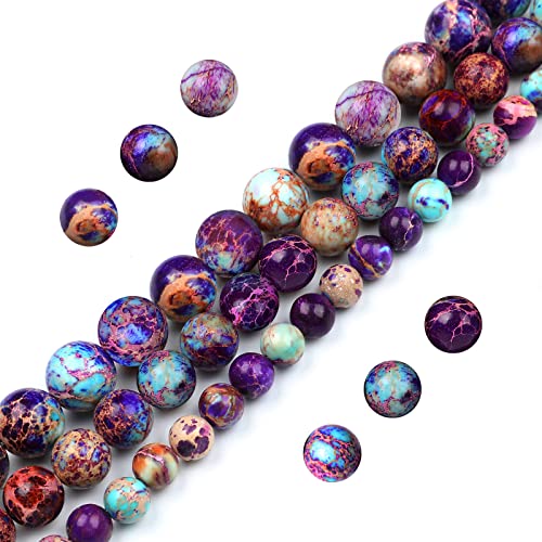 Bunte imperiale Jaspisperlen, rund, lose Perlen für Schmuckherstellung, 108 Stück, 10 mm Bunte imperiale Jaspisperlen, rund, lose Perlen für Schmuckherstellung, 108 Stück, 10 mm von SKKIKHYBPO