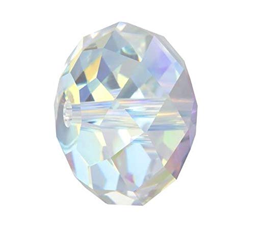 CCR802 tschechische facettierte Rondelle-Kristallglasperlen, lose Perlen, 8 mm, Abstandshalter, Bulk Crystal AB (660–680 Stück) für Bastelarbeiten, Schmuckherstellung, 10 Stränge von SKKIKHYBPO