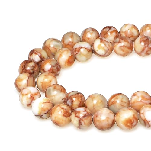 Drachenpuls-Jade-Stein, rund, lose Perlen für Schmuckherstellung, Armband, Halskette, 6 mm von SKKIKHYBPO