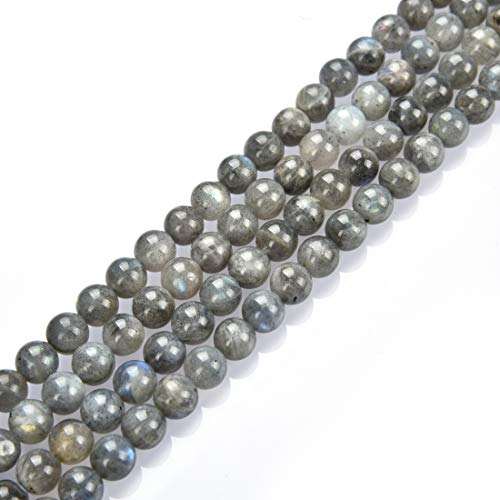 GY11-6 natürlicher blauer Labradorit-Heilstein, 6 mm, rund, lose Perlen, Abstandshalter (58–62 Stück) für Bastelarbeiten, Schmuckherstellung, 1 Strang von SKKIKHYBPO