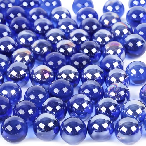 Glasmurmeln für Vasen, 0,5 kg, 1,6 cm, dunkelblaue Glasperlen für Heimdekoration von SKKIKHYBPO