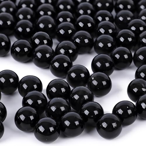 Glasmurmeln für Vasen, 0,5 kg, 1,6 cm, schwarze Glasperlen für Heimdekoration von SKKIKHYBPO