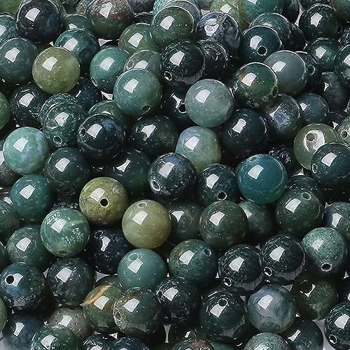 Grüner Moosachat, 6 mm, natürlicher, runder loser Edelstein für selbstgemachte Armbänder, Halsketten, Ohrringe, Schmuckherstellung, Polierstein, Perlen, 96 Stück, 2 Stränge, 81,3 cm Grüner Moosachat, 6 mm, natürlicher, runder loser Edelstein für selbstgemachte Armbänder, Halsketten, Ohrringe, Schmuckherstellung, Polierstein, Perlen, 96 Stück, 2 Stränge, 81,3 cm von SKKIKHYBPO