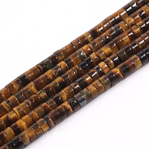 Heishi-Perlen, natürlicher Edelstein, 4 x 2 mm, lose, flach, rund, ungefärbt, Zylinder-Abstandshalter für Armbänder, Ohrringe, Schmuckherstellung, Tigerauge, 1 Strang Heishi-Perlen, natürlicher Edelstein, 4 x 2 mm, lose, flach, rund, ungefärbt, Zylinder-Abstandshalter für Armbänder, Ohrringe, Schmuckherstellung, Tigerauge, 1 Strang von SKKIKHYBPO