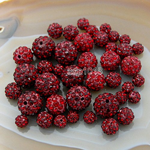Hochwertige tschechische Kristall-Strasssteine, Pavé-Fassung, rund, 6 mm, 8 mm, 10 mm, 12 mm (12 mm, Siam), 30 Stück von SKKIKHYBPO