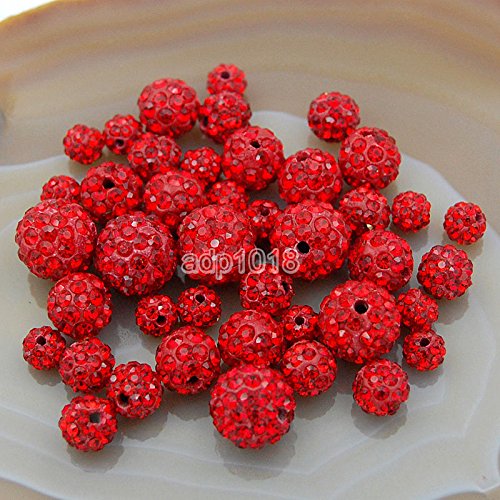 Hochwertige tschechische Kristall-Strasssteine, Pavé-Fassung, rund, 6 mm, 8 mm, 10 mm, 12 mm (12 mm, helles Siam), 30 Stück von SKKIKHYBPO