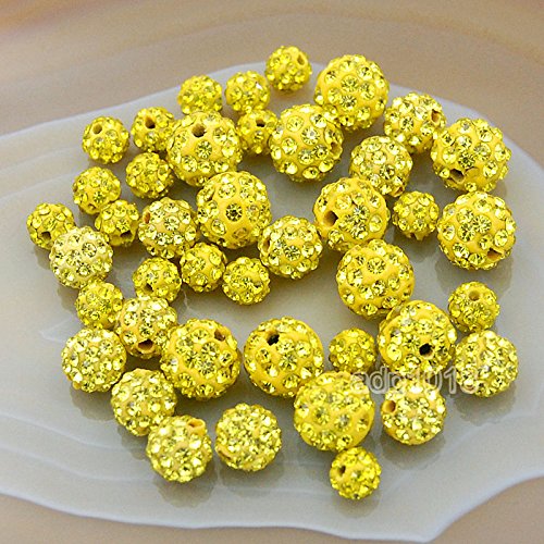 Hochwertige tschechische Kristall-Strasssteine, Pavé-Fassung, rund, 6 mm, 8 mm, 10 mm, 12 mm (6 mm, Citrin), 30 Stück von SKKIKHYBPO