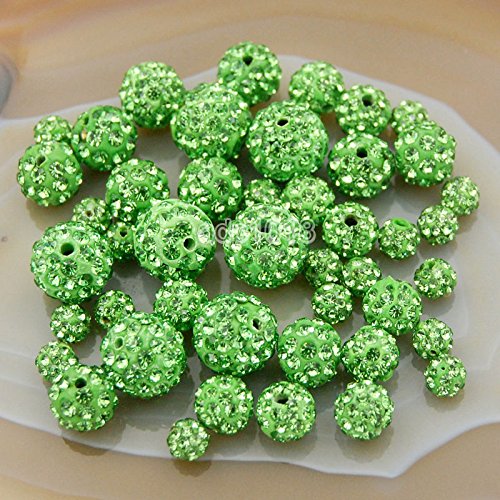 Hochwertige tschechische Kristall-Strasssteine, rund, 6 mm, 8 mm, 10 mm, 12 mm (12 mm, Peridot), 30 Stück von SKKIKHYBPO