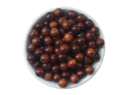 Holzperlen, 10 mm, rund, lose Perlen für Armbänder, Halsketten, Schmuckherstellung, Basteln, DIY (10 mm, Farbe 5) von SKKIKHYBPO