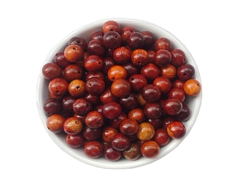 Holzperlen, rund, lose Perlen für Armbänder, Halsketten, Schmuckherstellung, Basteln, 8 mm, 200 Stück, Farbe 1 von SKKIKHYBPO
