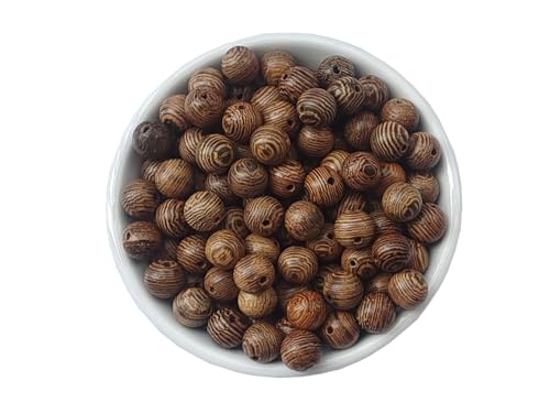 Holzperlen, rund, lose Perlen für Armbänder, Halsketten, Schmuckherstellung, Basteln, 8 mm, 200 Stück, Farbe 2 von SKKIKHYBPO