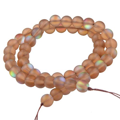 Matte Aurora-Kristallglasperlen, Edelstein, 8 mm, braun, mattiert, glitzernd, glänzende Meerjungfrau-Perlen, rund, lose Perlen, mattierter Mondstein für Schmuckherstellung Matte Aurora-Kristallglasperlen, Edelstein, 8 mm, braun, mattiert, glitzernd, glänzende Meerjungfrau-Perlen, rund, lose Perlen, mattierter Mondstein für Schmuckherstellung von SKKIKHYBPO