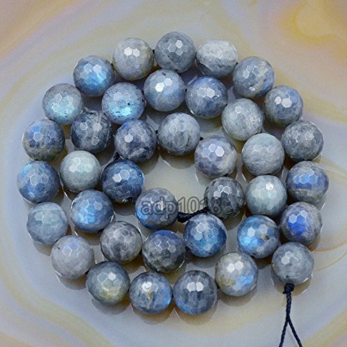 Natürliche Edelsteine, facettierte, runde Abstandshalter, lose Perlen, 4 mm bis 10 mm (8 mm, facettierter Labradorit) von SKKIKHYBPO
