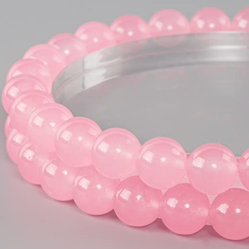 Natürliche Rosen-Chalcedon-Perlen, 8 mm, runde Perlen, 45 Stück, Edelsteine für Schmuckherstellung, DIY-Armbänder, Halsketten, inklusive Kristall-Stretchschnur zum Basteln von Geschenken Natürliche Rosen-Chalcedon-Perlen, 8 mm, runde Perlen, 45 Stück, Edelsteine für Schmuckherstellung, DIY-Armbänder, Halsketten, inklusive Kristall-Stretchschnur zum Basteln von Geschenken von SKKIKHYBPO