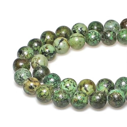 Natürliche afrikanische Türkisperlen, rund, lose Steinperlen für Schmuckherstellung, DIY, Armband, Halskette, Zubehör, 10 mm Natürliche afrikanische Türkisperlen, rund, lose Steinperlen für Schmuckherstellung, DIY, Armband, Halskette, Zubehör, 10 mm von SKKIKHYBPO