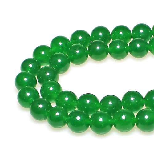 Natürliche grüne Jadeperlen, rund, lose Perlen für Schmuckherstellung, DIY, Armband, Halskette (4 mm) von SKKIKHYBPO