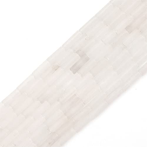 Natürliche weiße Quarzröhrenperlen, Zylinder, 4 x 13 mm, 38 cm/Strang, Steinperlen zur Schmuckherstellung Natürliche weiße Quarzröhrenperlen, Zylinder, 4 x 13 mm, 38 cm/Strang, Steinperlen zur Schmuckherstellung von SKKIKHYBPO