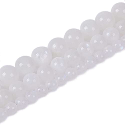 Natürlicher Mondstein, 10 mm, rund, lose Perlen, Strang für DIY-Armbänder, Halsketten, Schmuckherstellung von SKKIKHYBPO