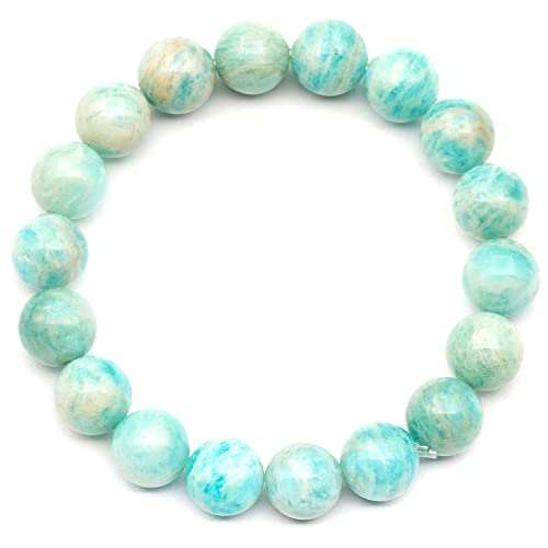 Natürliches Amazonit-Perlenarmband, echtes blaues Kristallarmband, Jungfrau-Armband, elastisches Edelstein-Armband, 8 mm Perlen, Modeschmuck. Natürliches Amazonit-Perlenarmband, echtes blaues Kristallarmband, Jungfrau-Armband, elastisches Edelstein-Armband, 8 mm Perlen, Modeschmuck. von SKKIKHYBPO