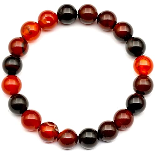 Natürliches Karneol-Achat-Perlenarmband, echtes rotes Kristallarmband, Jungfrau-Armband, elastisches Edelstein-Armband, 8 mm Perlen, Modeschmuck. Natürliches Karneol-Achat-Perlenarmband, echtes rotes Kristallarmband, Jungfrau-Armband, elastisches Edelstein-Armband, 8 mm Perlen, Modeschmuck. von SKKIKHYBPO