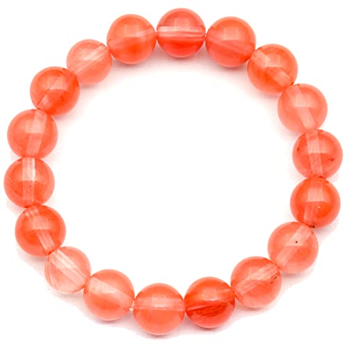 Natürliches Kirschquarz-Perlenarmband, echtes rosa Kristallarmband, Stier-Armband, elastisches Edelstein-Armband, 8 mm Perlen, Modeschmuck. Natürliches Kirschquarz-Perlenarmband, echtes rosa Kristallarmband, Stier-Armband, elastisches Edelstein-Armband, 8 mm Perlen, Modeschmuck. von SKKIKHYBPO