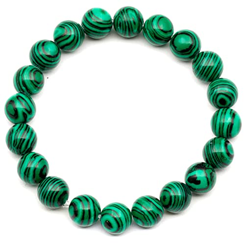 Natürliches Malachit-Perlenarmband, echtes grünes Kristallarmband, Waage-Armband, elastisches Edelstein-Armband, 8 mm Perlen, Modeschmuck. Natürliches Malachit-Perlenarmband, echtes grünes Kristallarmband, Waage-Armband, elastisches Edelstein-Armband, 8 mm Perlen, Modeschmuck. von SKKIKHYBPO