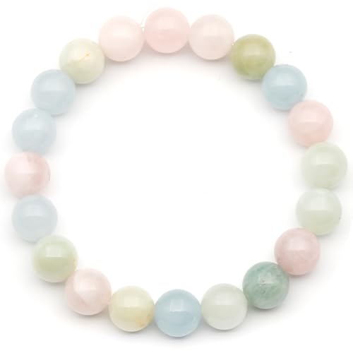 Natürliches Morganit-Perlenarmband, echtes buntes Kristallarmband, Fisch-Armband, elastisches Edelstein-Armband, 8 mm Perlen, Modeschmuck. Natürliches Morganit-Perlenarmband, echtes buntes Kristallarmband, Fisch-Armband, elastisches Edelstein-Armband, 8 mm Perlen, Modeschmuck. von SKKIKHYBPO